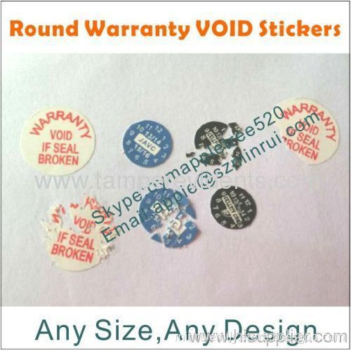 Custom Rectangular Warranty Void Stickers,destructive Warranty Sticker,warranty Void If Seal Removed Or Damaged Sticker 